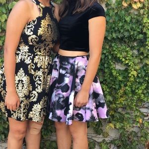 two piece homecoming cocktail dress